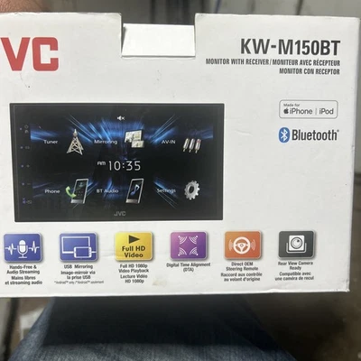 NUEVO JVC KW-M180BT, Receptor de Medios Digitales 2 DIN, con Bluetooth Foto 1 de 4