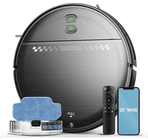 ZCWA BR151 Robot Vacuum Mop 2300Pa WiFi App Alexa Remote 2.87in Slim Pet Hair - Picture 1 of 12