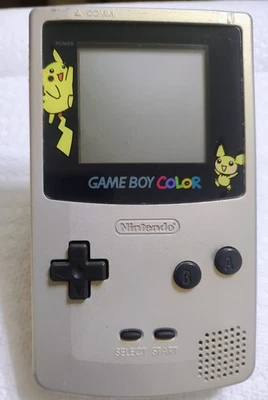 Nintendo Gameboy Color ~ Edición Limitada ~ Dorado + Plata Pokemon/Pikachu PROBADO Foto 1 de 4