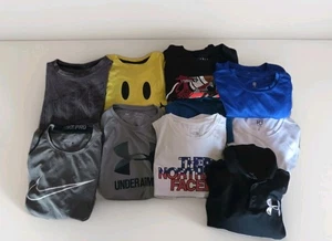 Boy's Lot Of 11 T Shirts Sz Medium Nike North Face UA Carhart Jordan Summer - Picture 1 of 17