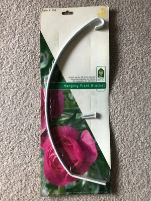 Suporte de parede de metal branco GHP suporte de planta suspenso plantador de até 20 pol. - Imagem 1 de 2