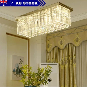 Modern Crystal Ceiling Light 6 Lights Chandelier Bed Living Room Lights - Picture 1 of 11