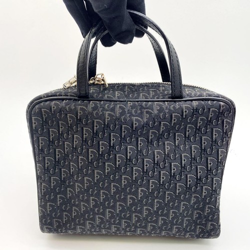 Christian Dior Mini Borsa a Mano Modello Trotter Nera Vintage Manico Superiore 8083