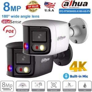 Dahua 8mp 180° Panoramic IP Camera IPC-PFW3849S-A180-AS-PV Sound Light Alarm - Picture 1 of 23