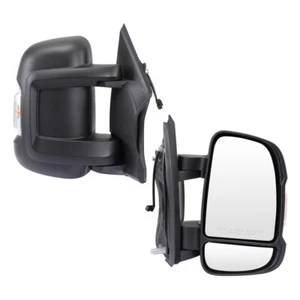 Par de espejos retrovisores plegables manuales eléctricos para Dodge Ram Promaster 2014 lado derecho + derecho negro - Imagen 1 de 10