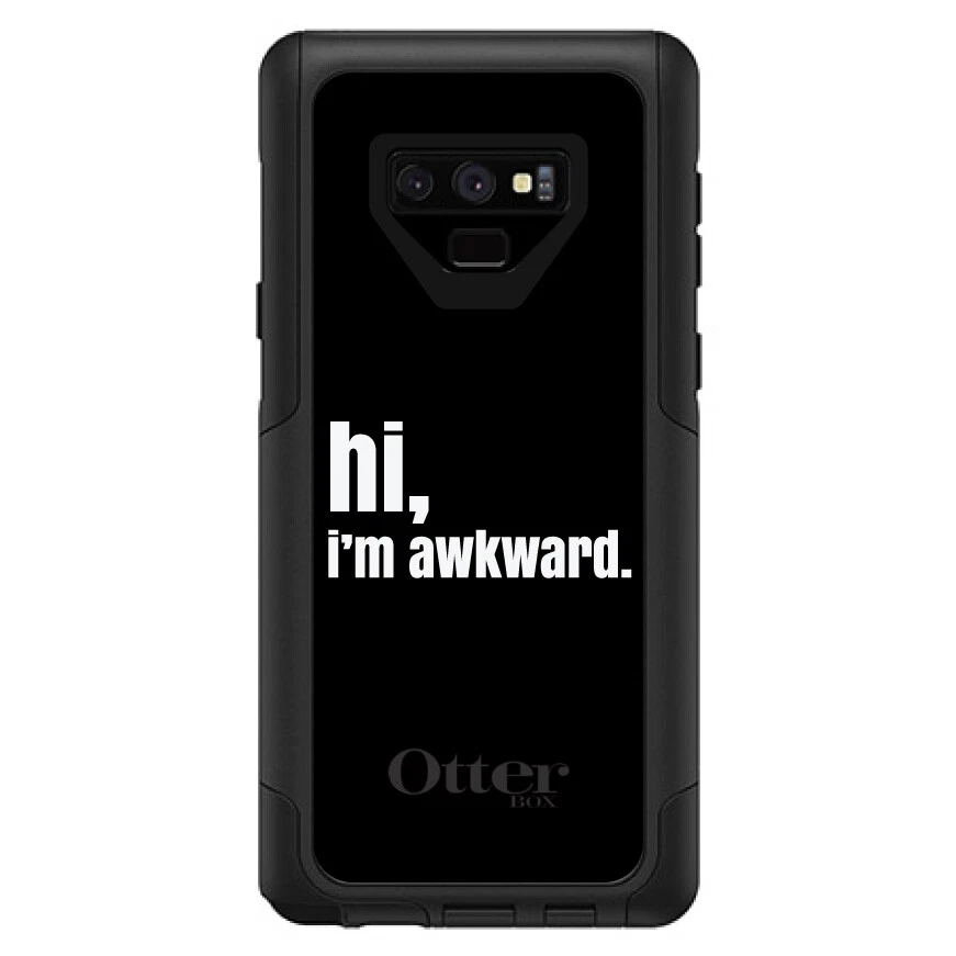 OtterBox Commuter para Galaxy Note (Elige Modelo) Negro Blanco "hola, soy incómodo." Foto 1 de 1