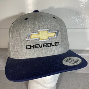 Chevy Trucks Embroidered Logo SnapBack Hat Cap Mens NOS Vtg Yupoong Chevrolet - Picture 1 of 12