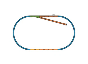 Piko 101 Spur H0 A Gleis Set Oval mit gerader Weiche - Bild 1 von 1