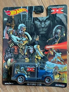 2019 HOT WHEELS MARVEL ULTIMATE X-MEN ‘49 FORD COE TRUCK REDLINES REAL RIDERS - Picture 1 of 2