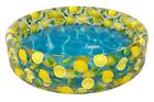 Poolcandy 4 Person Deluxe Inflatable Pool In Lemon Print 78Inch X 78Inch X 15Inc
