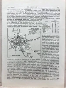 Electrification: Melbourne Suburban System: 1908 Engineering Magazine Print - Imagen 1 de 3