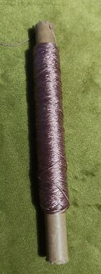 Old Silk Thread Spool Cord Pink Color - Image 1 of 4