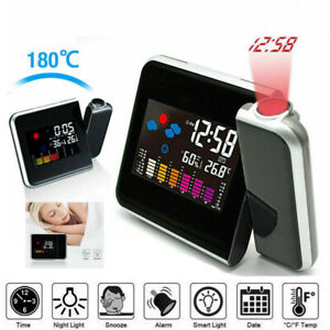 Led Smart Digital Alarm Clock Projection Temperature Projector Lcd Display Time