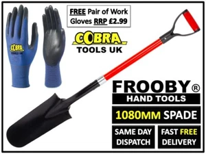 Drain Spade Shovel Drainage Post Hole Trench Fibreglass YD Handle Grip UK 44-5 - Picture 1 of 10