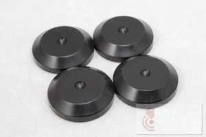 Amplificador de tubo de radio gabinete gabinete reproductor de CD 4 piezas de base de picos de madera de ébano 33 mm - Imagen 1 de 4