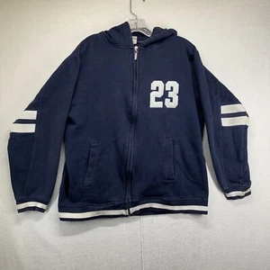Vintage 90s Y2K Hoodie Steve and Barry's Embroidered 23 Full Zip Youth XL 18-20 - Picture 1 of 20