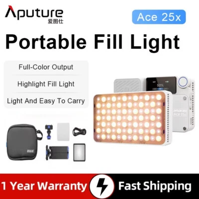 Aputure Amaran Ace 25x Kit Mini On-Camera Led video Light Bi-Color 2700K-6500K  - Image 1 of 4