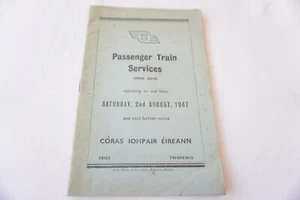 1947 CIE Irish Railway Train Eisenbahn Personenfahrplan Irland  - Bild 1 von 7