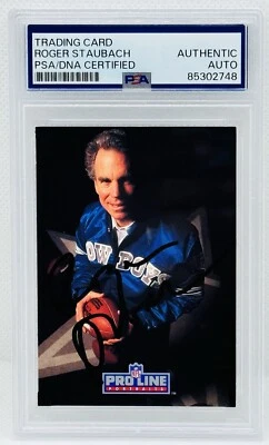 PSA DNA Roger Staubach ✍️ Signed 1991 Pro Line Portraits Cowboys Certified Auto - Image 1 of 2