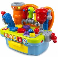 woby multifunctional musical learning tool workbench toy set for kids with shape sorter tools