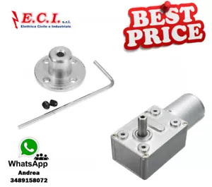 CC 12V Worm Gear Box motoriduttore MOTORINO ELETTRICO 65rpm + FLANGIA - Imagen 1 de 1