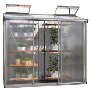Anlehngewächshaus Gewächshaus Mauergewächshaus Tomatenhaus 10mm Polycarbonat GFP - Bild 1 von 32
