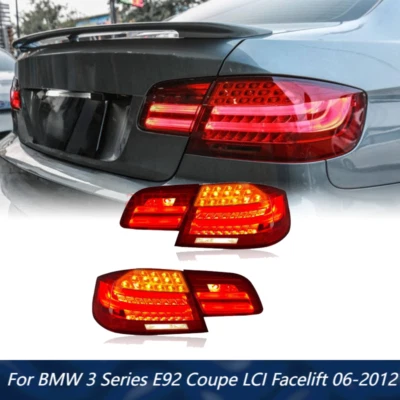For BMW 3 Series E92 Coupe LCI Facelift 06-2012 2PCS LED Tail Lights Rear Lamps - Image 1 of 4