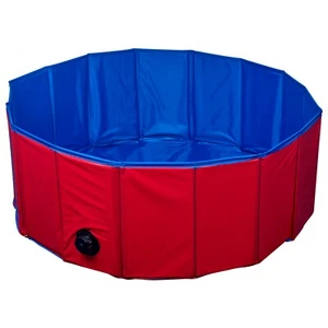 Tier Haustier Waschbad Laufstall PVC Wasser Pool Faltbar Waschbar Tragbar Welpe M/L - Bild 1 von 11