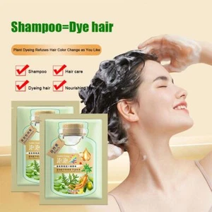 Natural Plant Hair Dye, New Botanical Bubble Hair Dye 30ml Shampoo 2024 Hot Sale - Picture 1 of 14