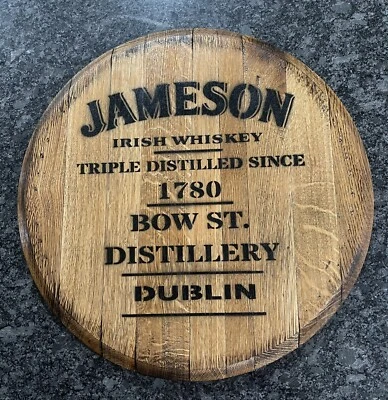 Rustic Bar Decor (Jameson Irish Whiskey)  Barrel Head/ Lid wood wall art - Image 1 of 4