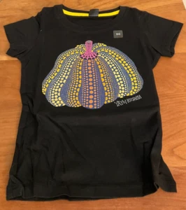 Uniglo MoMA Yayoi Kusama Glitter T-Shirt Pumpkin XS Size 3-4 NEW Special Edition - Picture 1 of 7