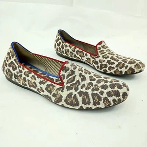 Rothy’s Loafer Flats Mocha Spot Leopard Print Comfort Shoes Size 7.5 - Picture 1 of 10