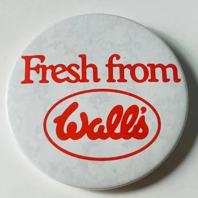 Walls Ice Cream Vintage Pin Badge Advertising Promotion Frozen Dessert UK Ad - Image 1 of 2