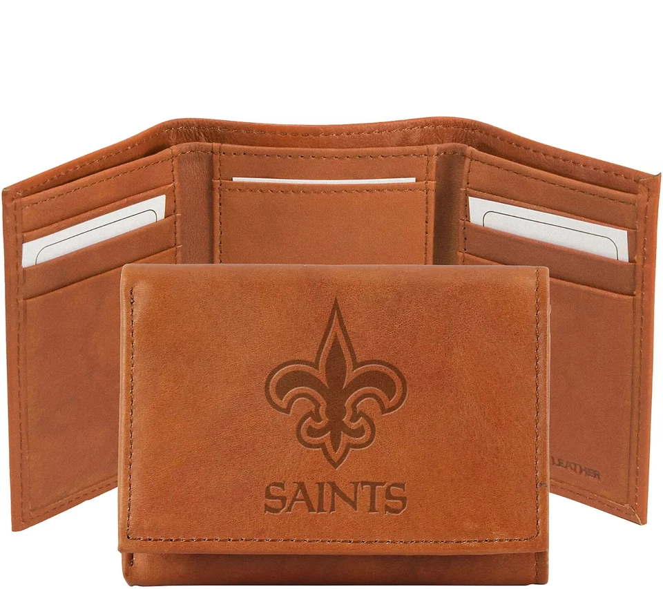 Cartera triple plegable marrón New Orleans Saints - Envío gratuito Foto 1 de 1