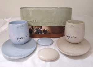 Zarafina Set of 2 Limited Edition 2 Tea Cups and 2 Saucers - New in Tin Box - Picture 1 of 14