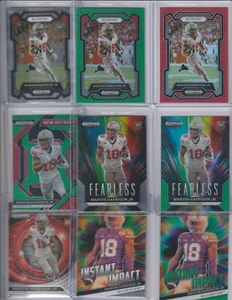 2024 Marvin Harrison Jr Prizm Draft rookie lot / Red / Green Fearless Insert - Picture 1 of 1