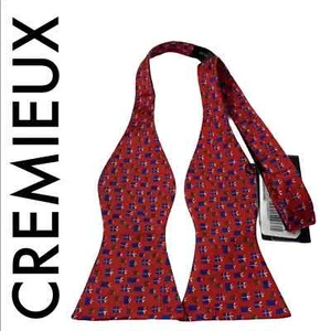 CREMIEUX NWT MEN’S BOW TIE RED CHRISTMAS PRINT - Picture 1 of 3
