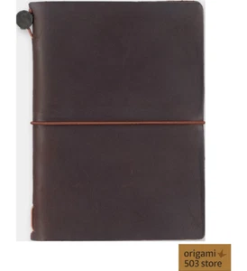 Cuaderno de Viajero Tamaño Pasaporte (Cuerpo Principal, Estuche de Algodón, NoteRefill) Conjunto Marrón - Imagen 1 de 9