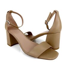 Nordstrom Women's Lanna Ankle Strap Leather Sandals Tan Size 10