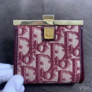Christian Dior Trotter portamonete portamonete oro rosa rosso hardware logo usato 202505M - Foto 1 di 7