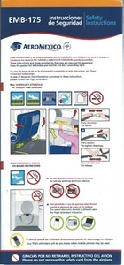 Safety Card - Aeromexico - EMB 175 - 2013 (S4124) - Bild 1 von 1