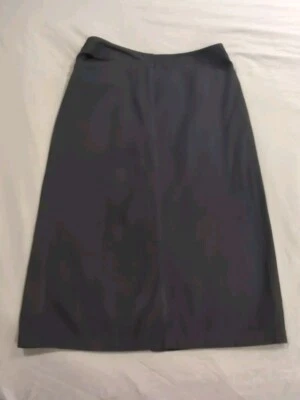 Falda midi recta negra Rafaella Petites talla 10 pequeña con abertura trasera Foto 1 de 4