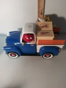 M&M Candy Dispenser Sweet Whellin Red's Garage Blue & White Truck No Tailgate - Picture 1 of 4
