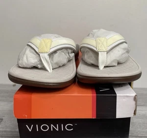 Vionic Tide ll Damengröße 10 weiße Orthaheel Flip-Flop Sandalen neu im Karton - Bild 1 von 5