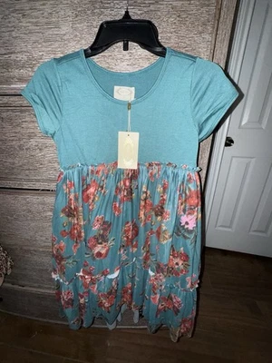 Mia Joy Lorelei dress in Aegean green floral Sz 12 NWT - Image 1 of 3