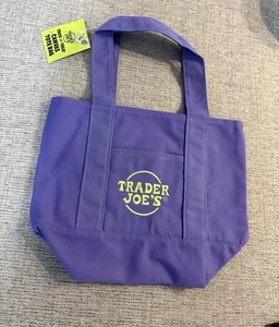 Trader Joes Purple Mini Tote Bag Halloween TRICK OR TREAT BAG NWT - Picture 1 of 4