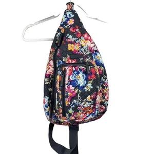 Vera Bradley Vibrant Quilted Floral Damen Sling Rucksack mehrere Fächer - Bild 1 von 14
