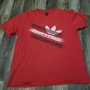 Vintage Adidas Herren Erwachsene Gr. 2XL T-Shirt T rot verfärbt fleckig - Bild 1 von 13