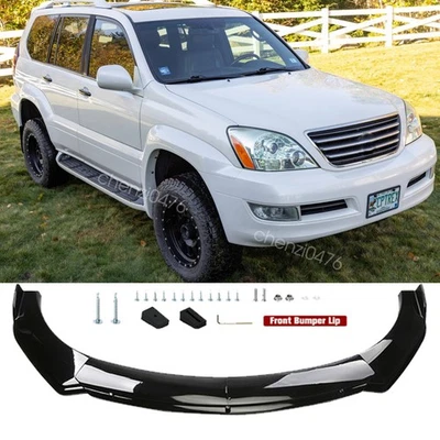 For 2009 Lexus GX 470 Gloss Black Front Bumper Lip Chin Spoiler Splitter Body — 第 1/4 张图片