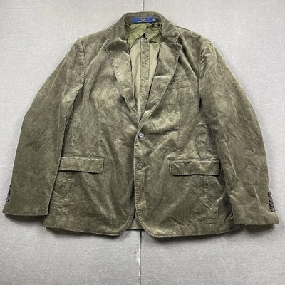 Polo Ralph Lauren Blazer Mens 44R Sport Coat Brown Cotton Corduroy 2 Button - Image 1 of 4